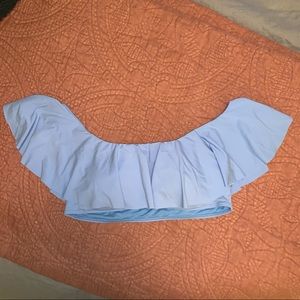 Baby Blue off the shoulder Swim Top